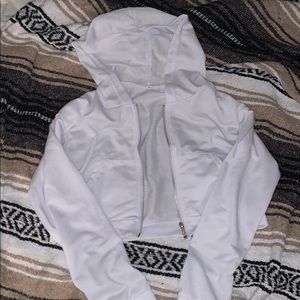 cropped zip up hoodie